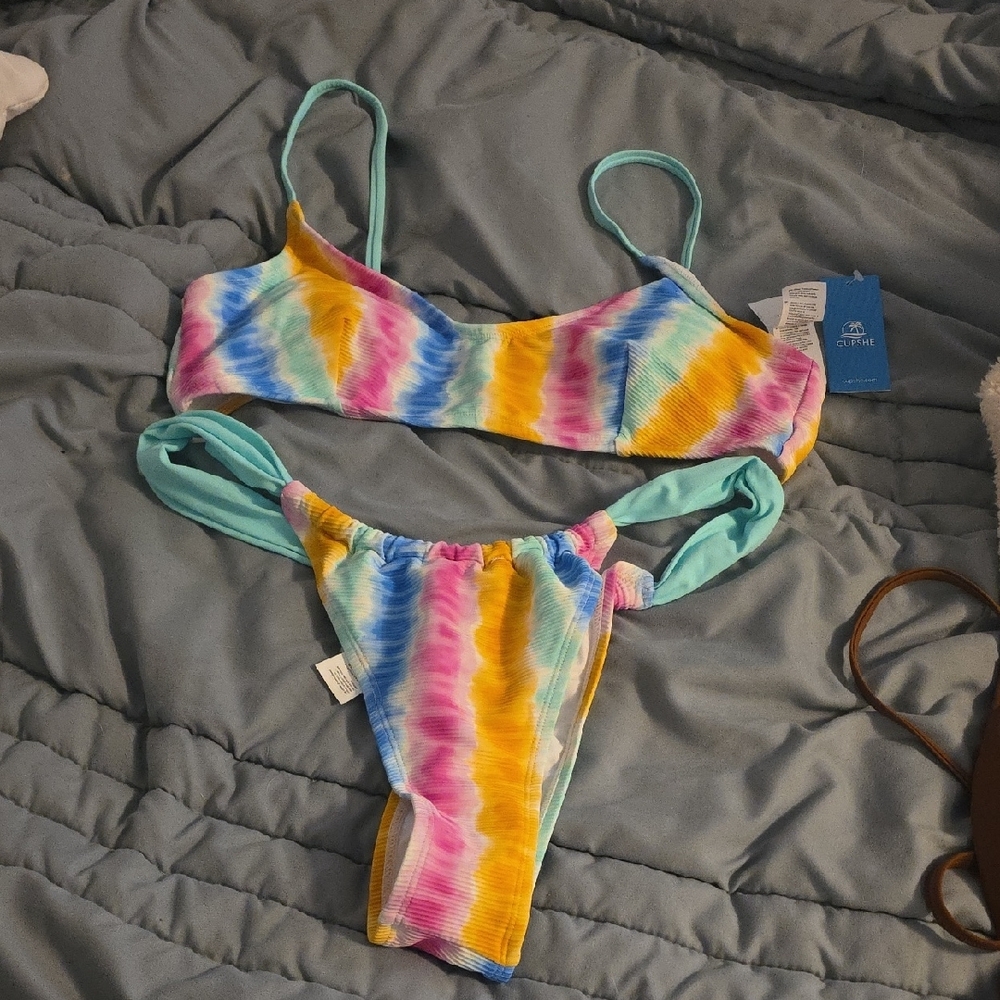 Cupshe Multicolor Tie-Dye Bikini